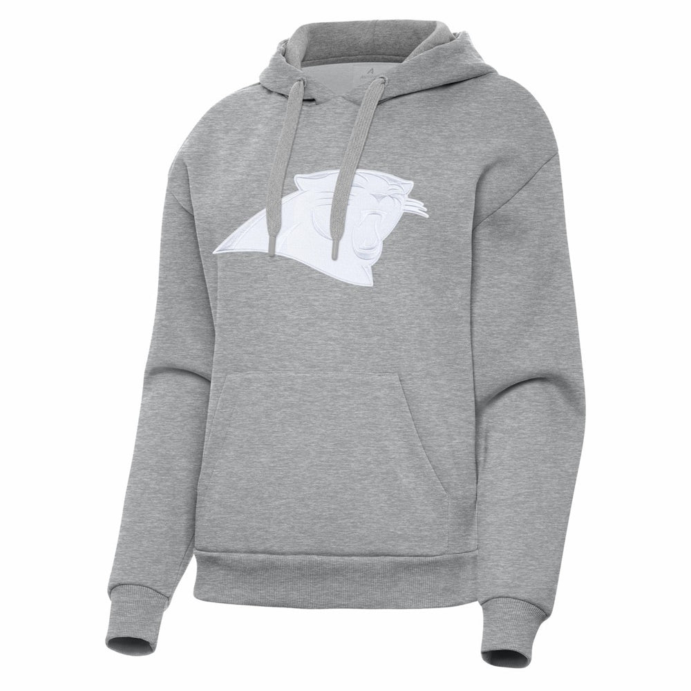 Carolina Panthers Antigua Women's Victory Pullover Hoodie Heather Gray | NFL