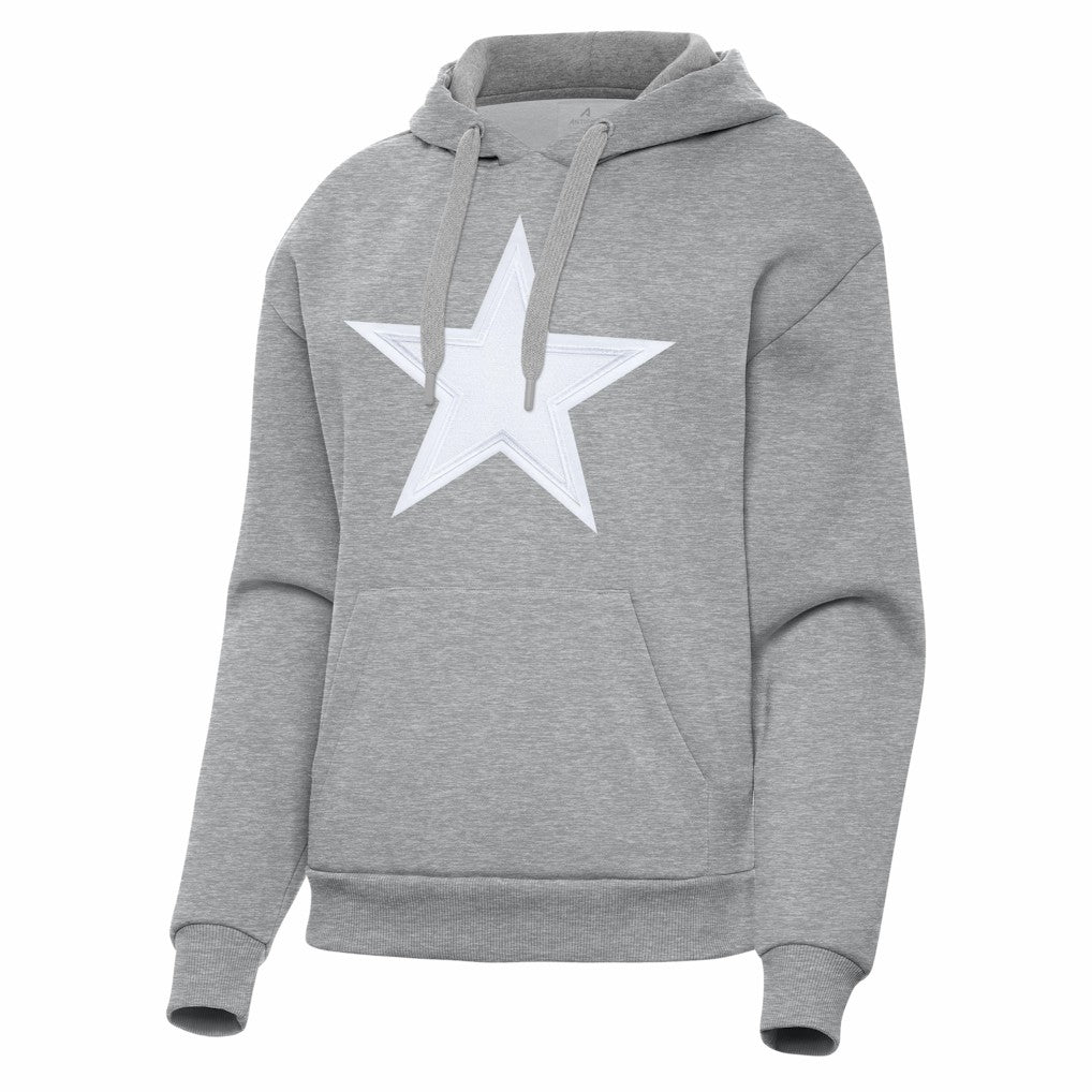 Dallas Cowboys Antigua Women's Victory Pullover Hoodie Heather Gray | NFL