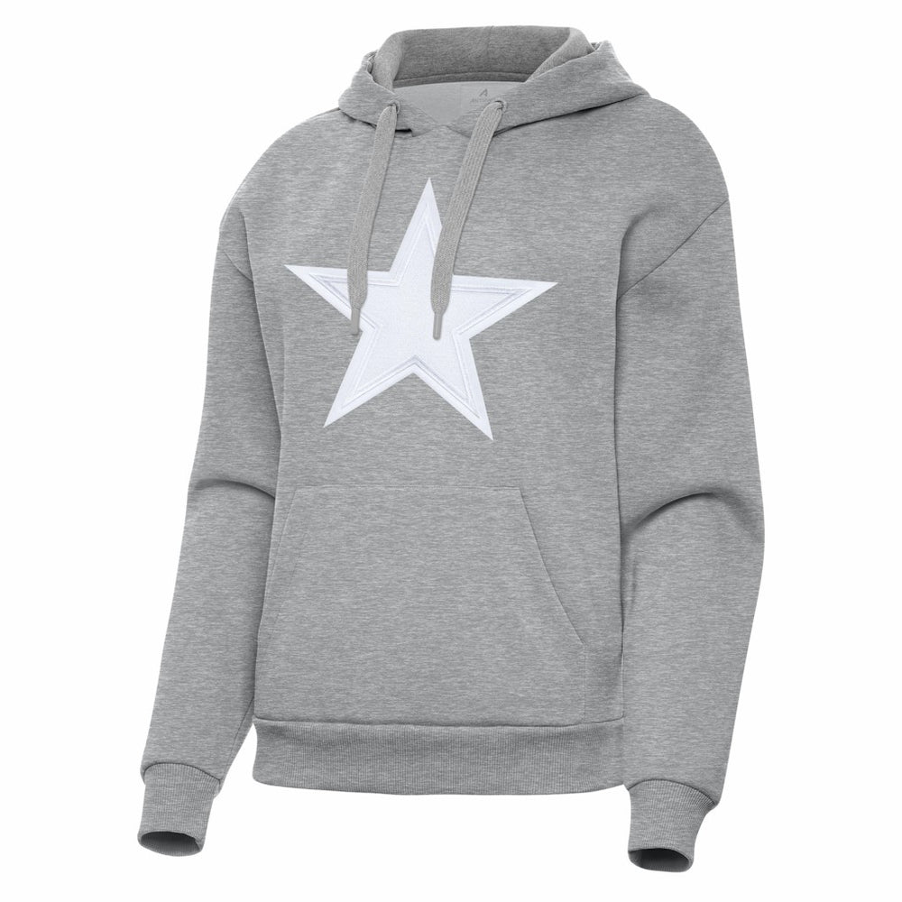 Dallas Cowboys Antigua Women's Victory Pullover Hoodie Heather Gray | NFL