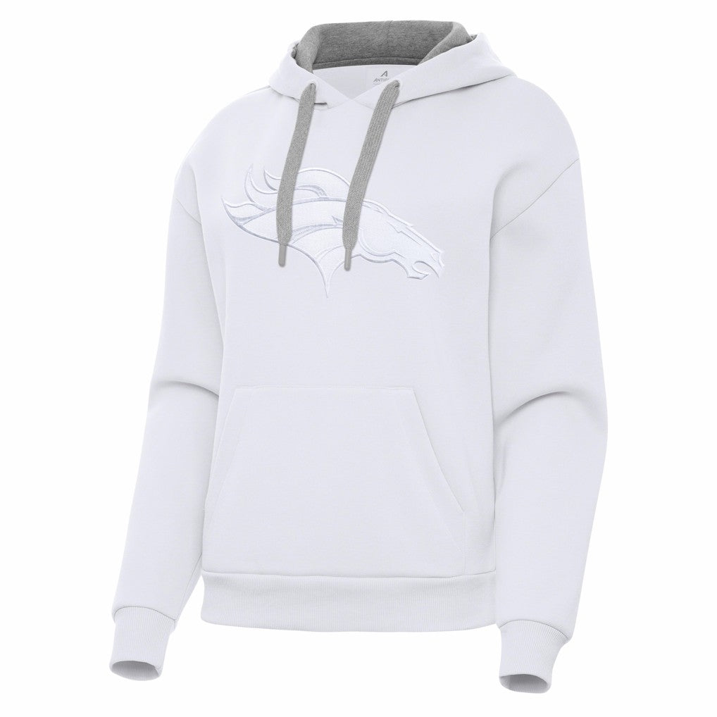 Denver Broncos Antigua Women's Victory Pullover Hoodie White | NFL