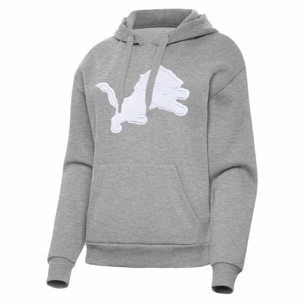 Detroit Lions Antigua Women's Victory Pullover Hoodie Heather Gray | NFL