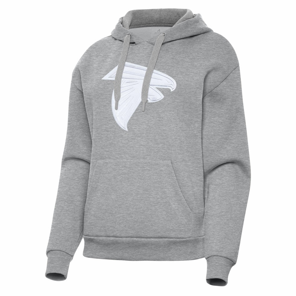 Atlanta Falcons Antigua Women's Victory Pullover Hoodie Heather Gray | NFL