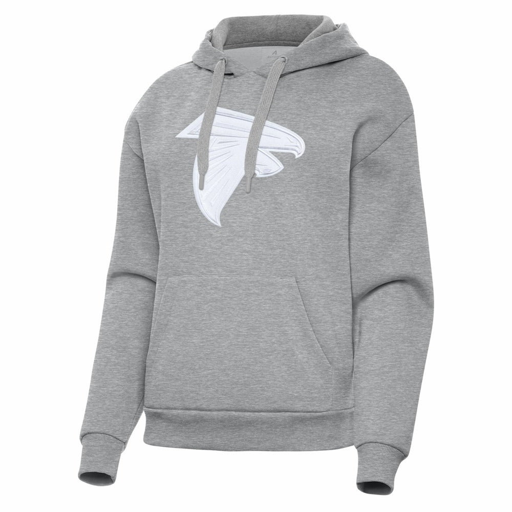 Atlanta Falcons Antigua Women's Victory Pullover Hoodie Heather Gray | NFL