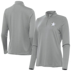 Dallas Cowboys Antigua Women's Reprocess Quarter-Zip Top Gray | NFL