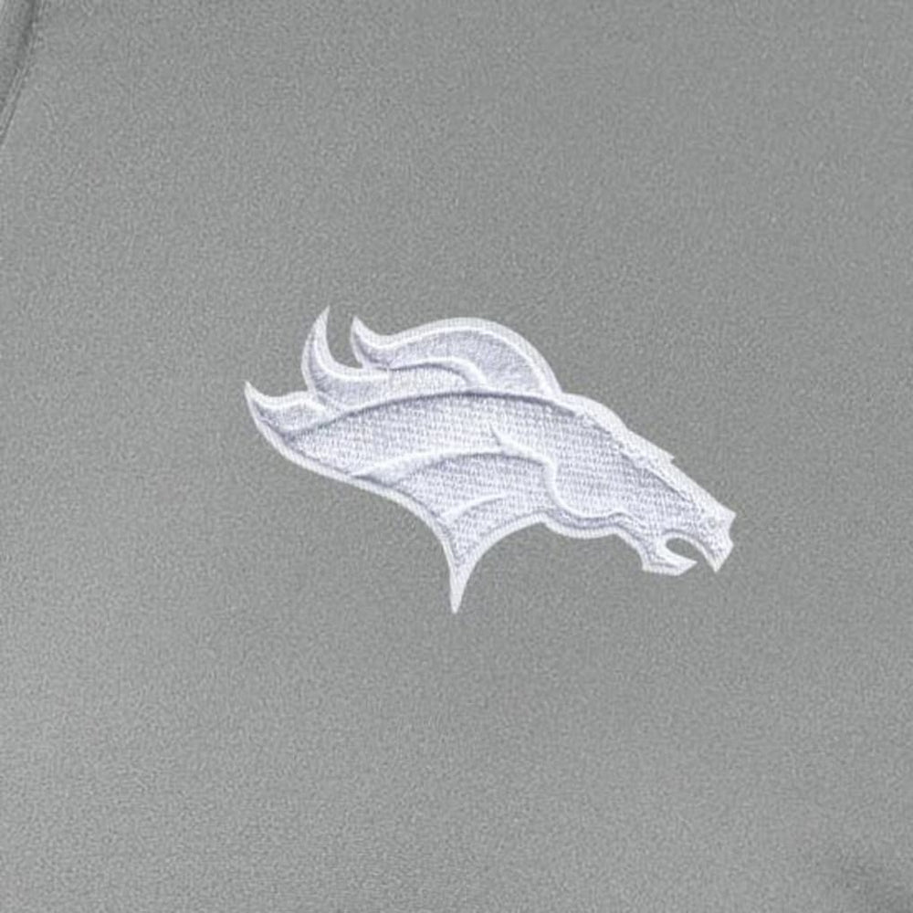 Denver Broncos Antigua Women's Reprocess Quarter-Zip Top Gray | NFL