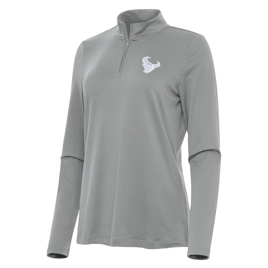 Houston Texans Antigua Women's Reprocess Quarter-Zip Top Gray | NFL