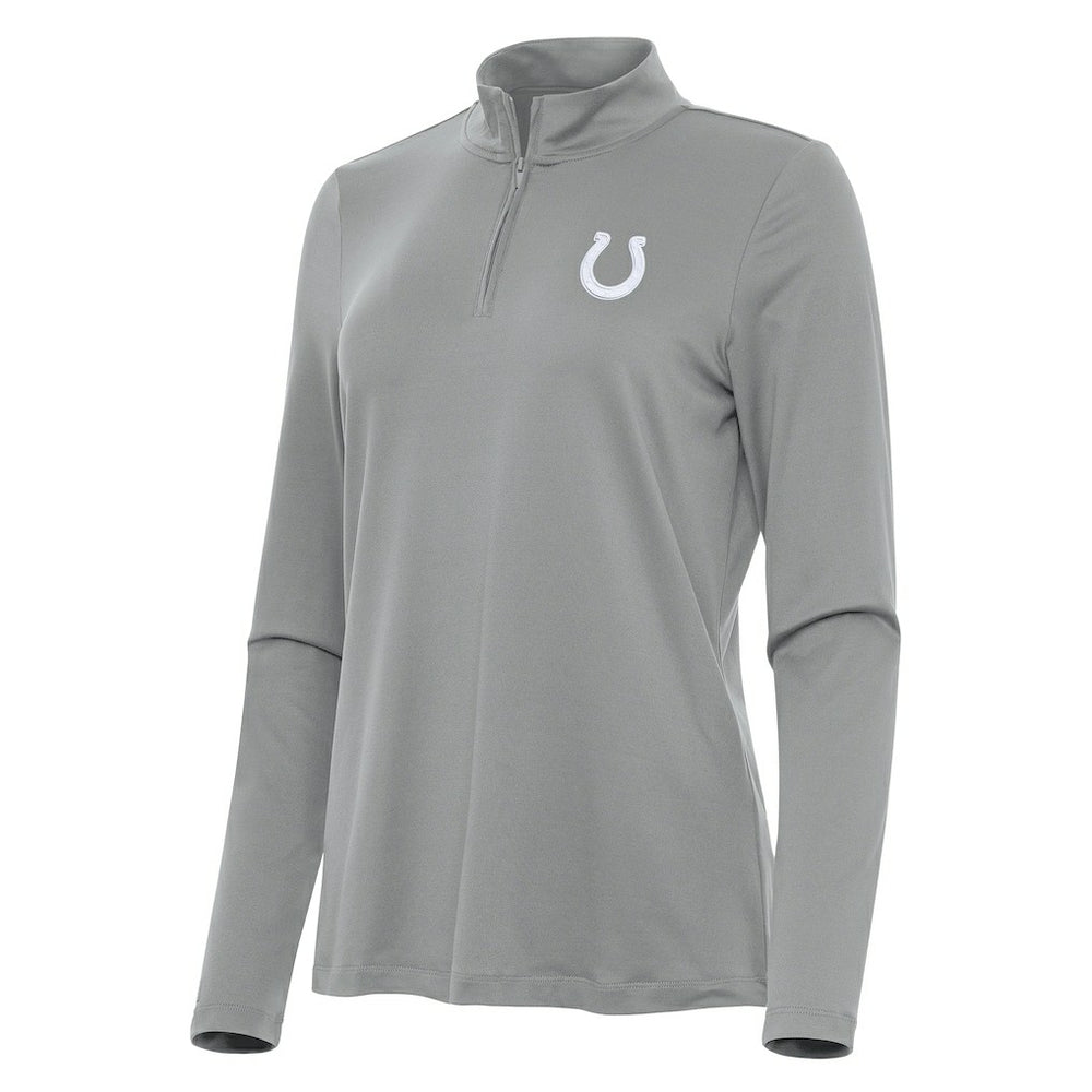 Indianapolis Colts Antigua Women's Reprocess Quarter-Zip Top Gray | NFL