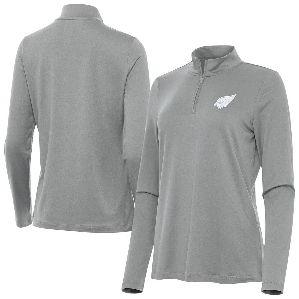 Arizona Cardinals Antigua Women's Reprocess Quarter-Zip Top Gray | NFL