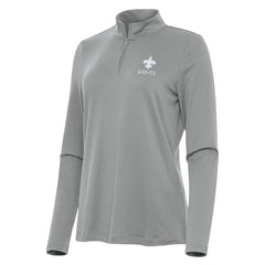 New Orleans Saints Antigua Women's Reprocess Quarter-Zip Top Gray | NFL