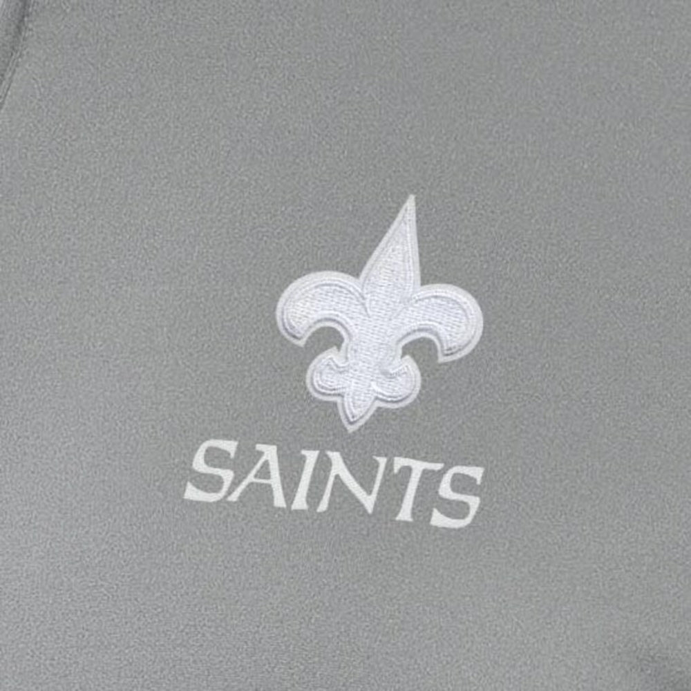 New Orleans Saints Antigua Women's Reprocess Quarter-Zip Top Gray | NFL
