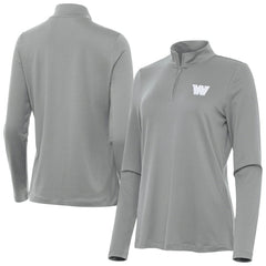 Washington Commanders Antigua Women's Reprocess Quarter-Zip Top Gray | NFL