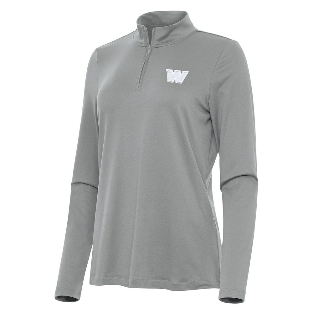 Washington Commanders Antigua Women's Reprocess Quarter-Zip Top Gray | NFL