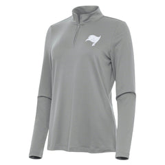Tampa Bay Buccaneers Antigua Women's Reprocess Quarter-Zip Top Gray | NFL