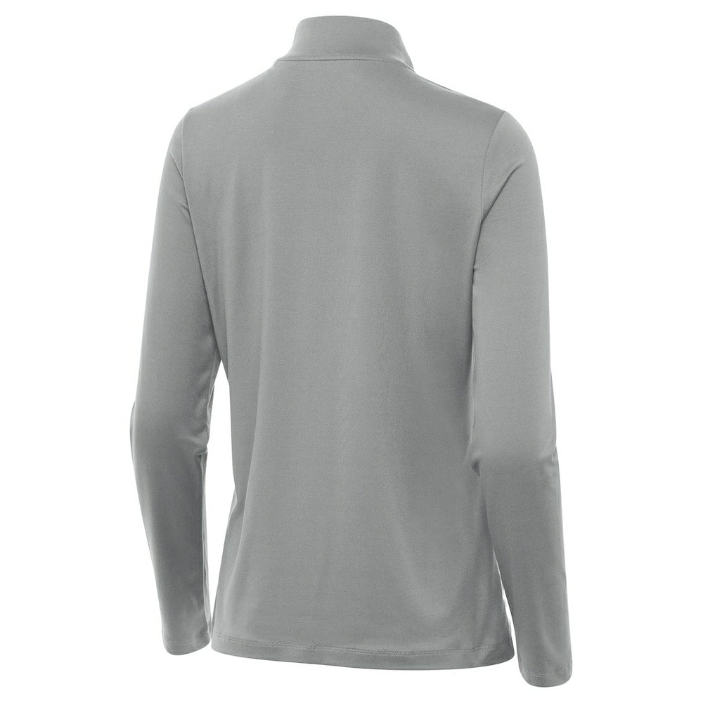 New England Patriots Antigua Women's Reprocess Quarter-Zip Top Gray | NFL