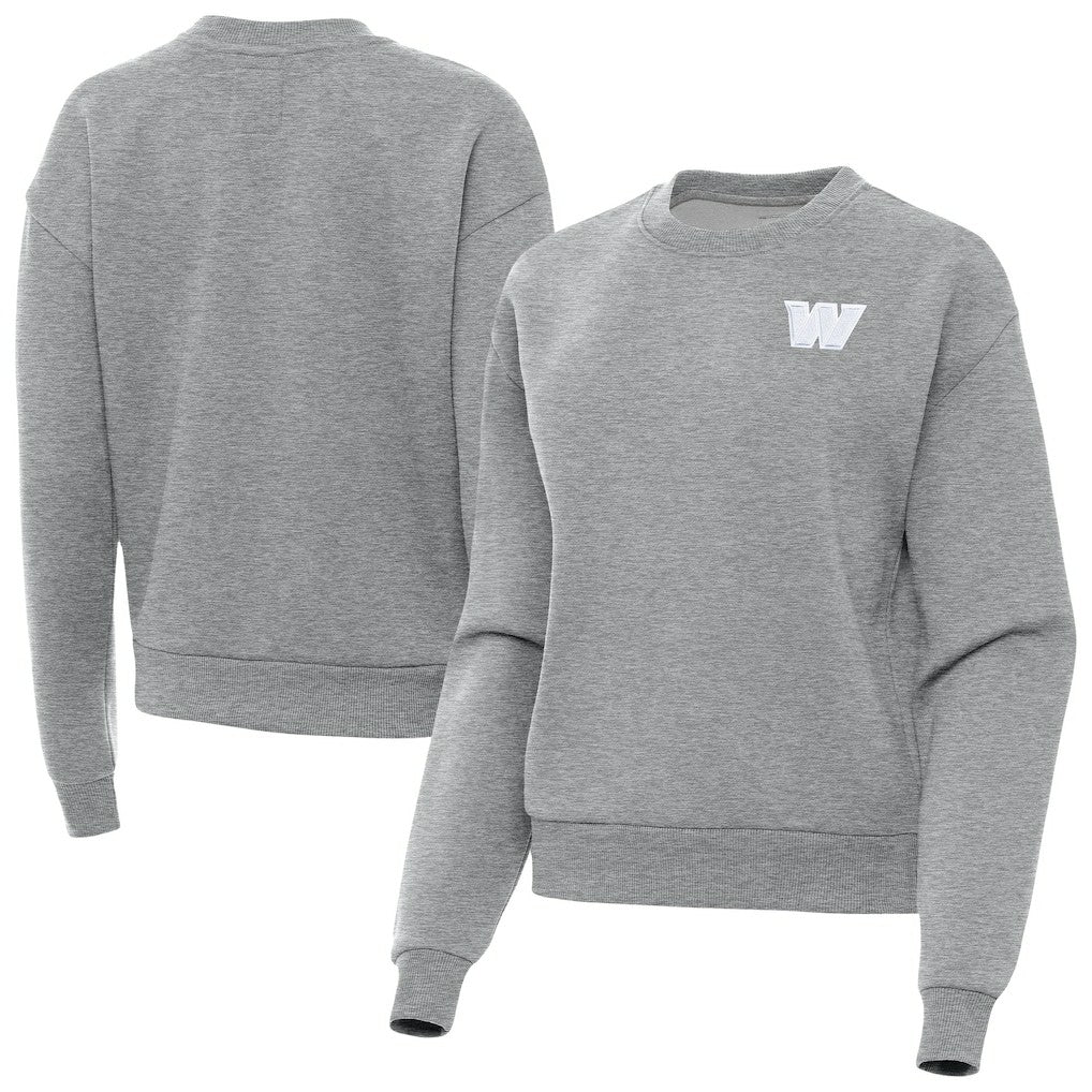 Washington Commanders Antigua Women's Victory Crew Pullover Sweatshirt Heather Gray | NFL