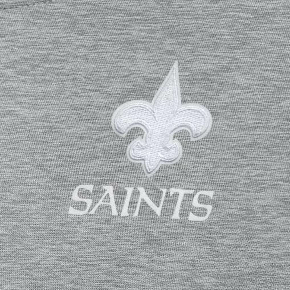 New Orleans Saints Antigua Women's Victory Crew Pullover Sweatshirt Heather Gray | NFL