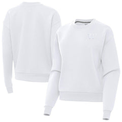Washington Commanders Antigua Women's Victory Crew Pullover Sweatshirt White | NFL