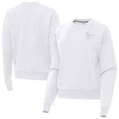 Houston Texans Antigua Women's Victory Crew Pullover Sweatshirt White | NFL