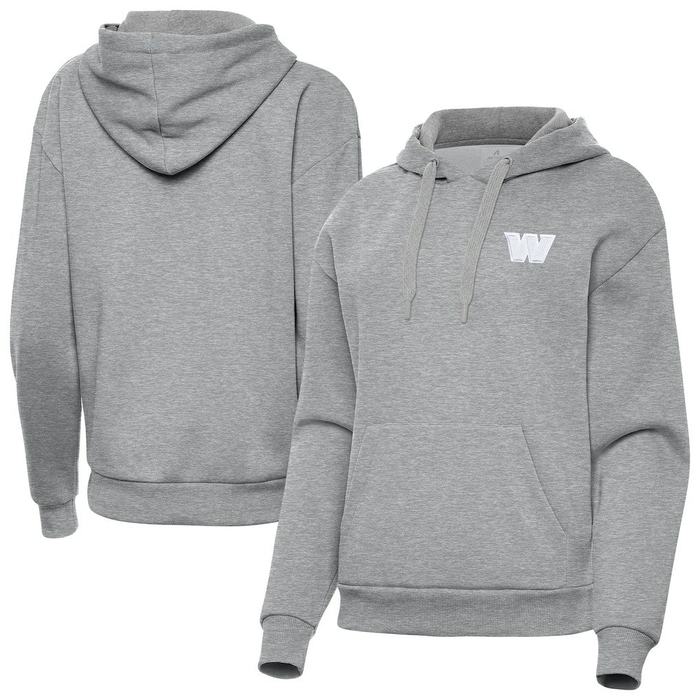 Washington Commanders Antigua Women's Victory Pullover Hoodie Heather Gray | NFL