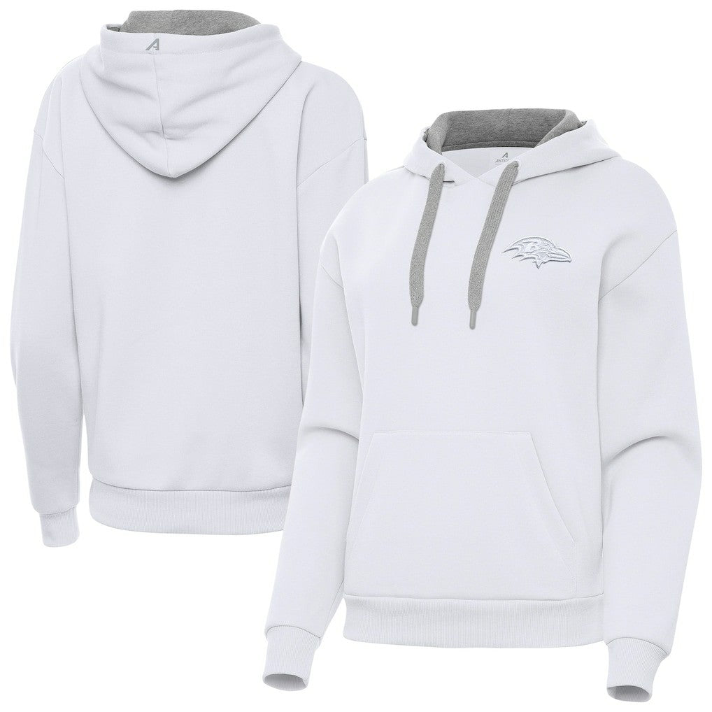 Baltimore Ravens Antigua Women's Victory Pullover Hoodie White | NFL