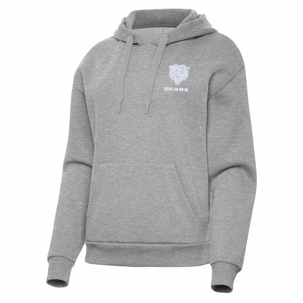 Chicago Bears Antigua Women's Victory Pullover Hoodie Heather Gray | NFL