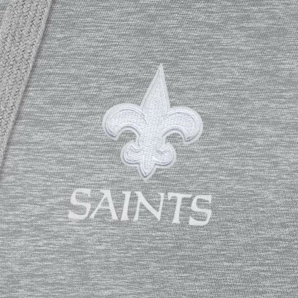 New Orleans Saints Antigua Women's Victory Pullover Hoodie Heather Gray | NFL