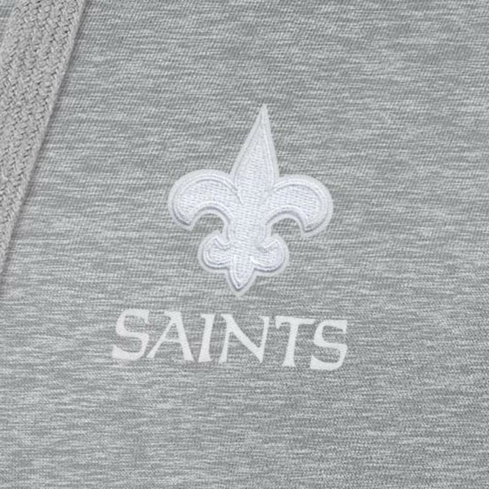 New Orleans Saints Antigua Women's Victory Pullover Hoodie Heather Gray | NFL
