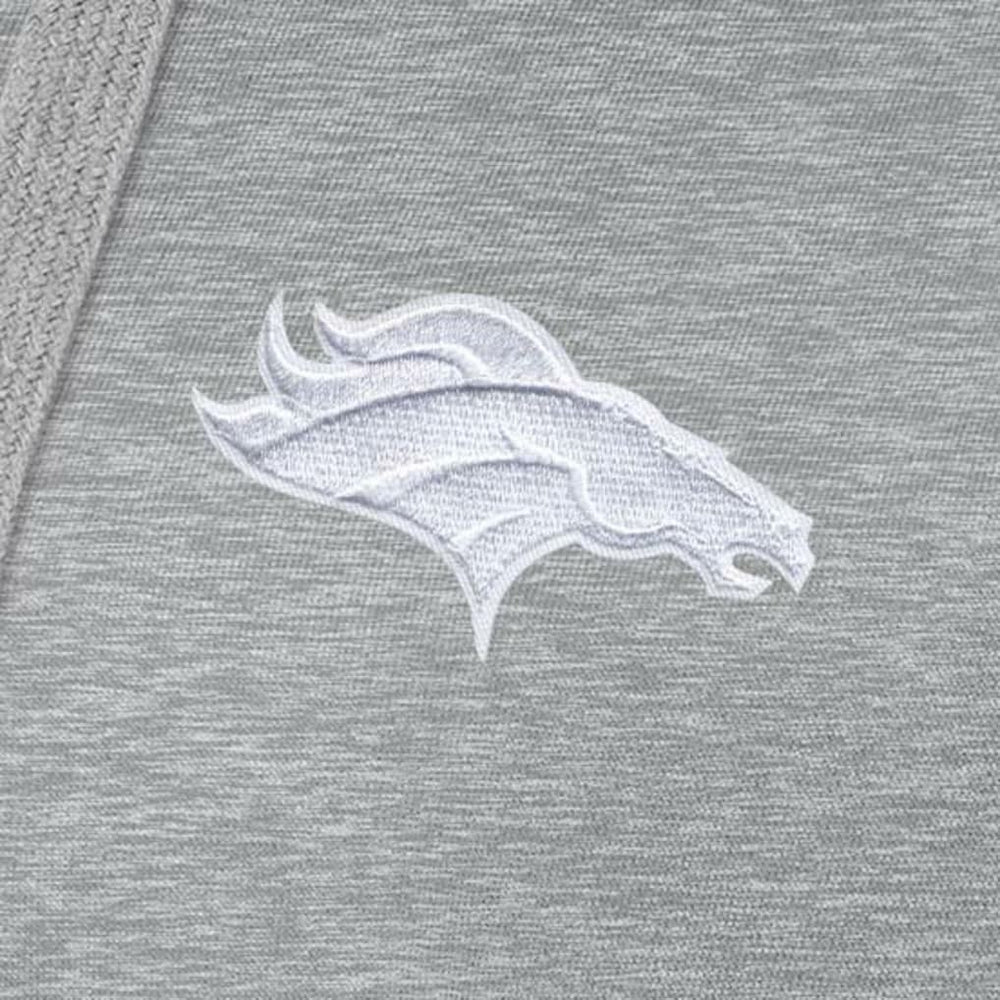 Denver Broncos Antigua Women's Victory Pullover Hoodie Heather Gray | NFL