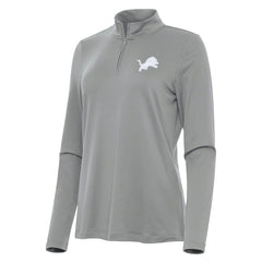 Detroit Lions Antigua Women's Reprocess Quarter-Zip Top Gray | NFL