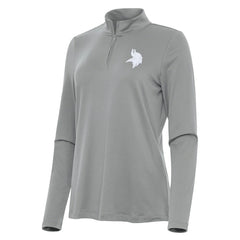 Minnesota Vikings Antigua Women's Reprocess Quarter-Zip Top Gray | NFL