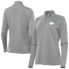 Kansas City Chiefs Antigua Women's Reprocess Quarter-Zip Top Gray | NFL