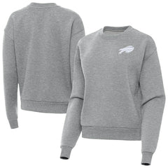 Buffalo Bills Antigua Women's Victory Crew Pullover Sweatshirt Heather Gray | NFL