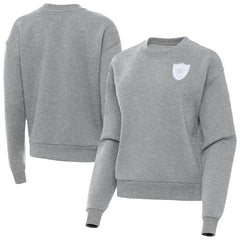 Las Vegas Raiders Antigua Women's Victory Crew Pullover Sweatshirt Heather Gray | NFL