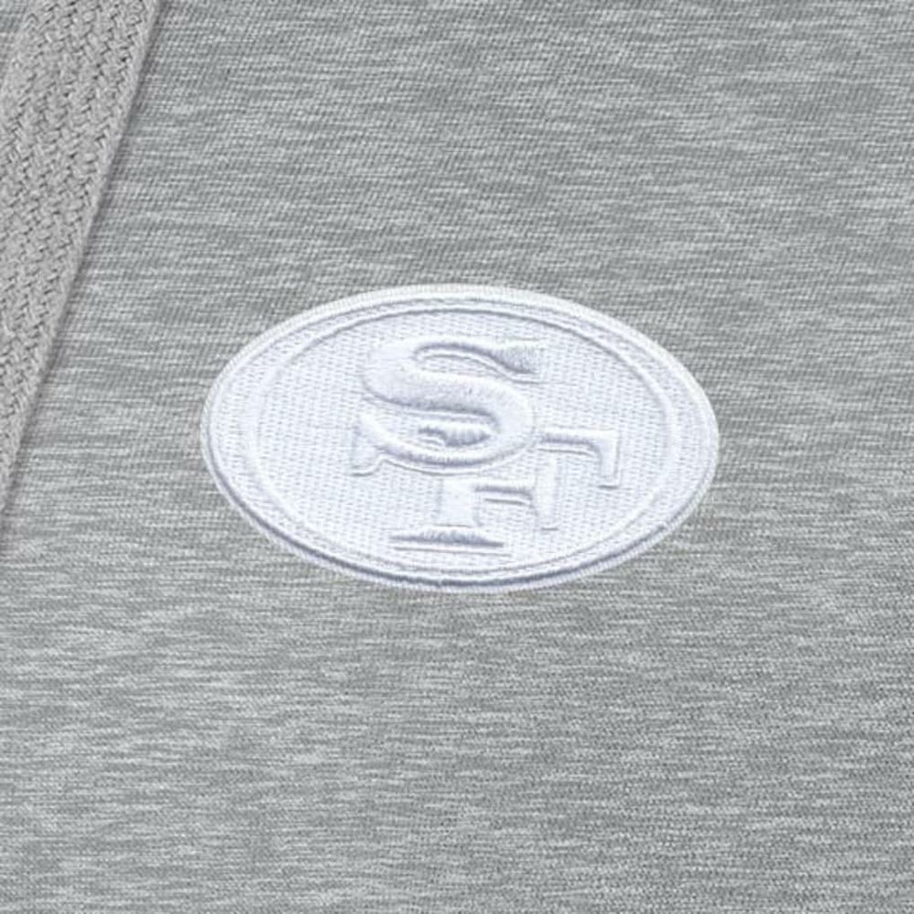 San Francisco 49ers Antigua Women's Victory Pullover Hoodie Heather Gray | NFL
