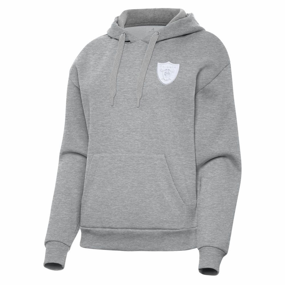 Las Vegas Raiders Antigua Women's Victory Pullover Hoodie Heather Gray | NFL