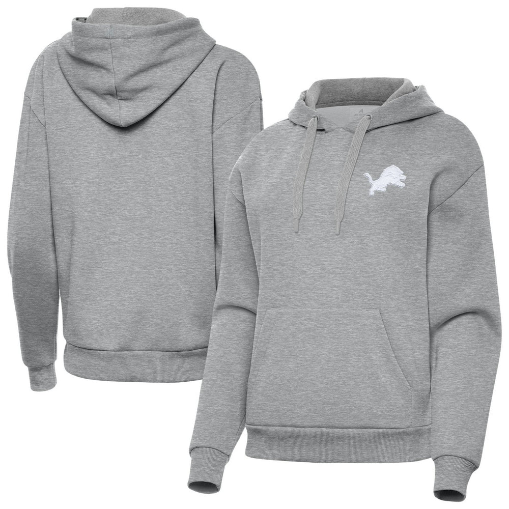 Detroit Lions Antigua Women's Victory Pullover Hoodie Heather Gray | NFL