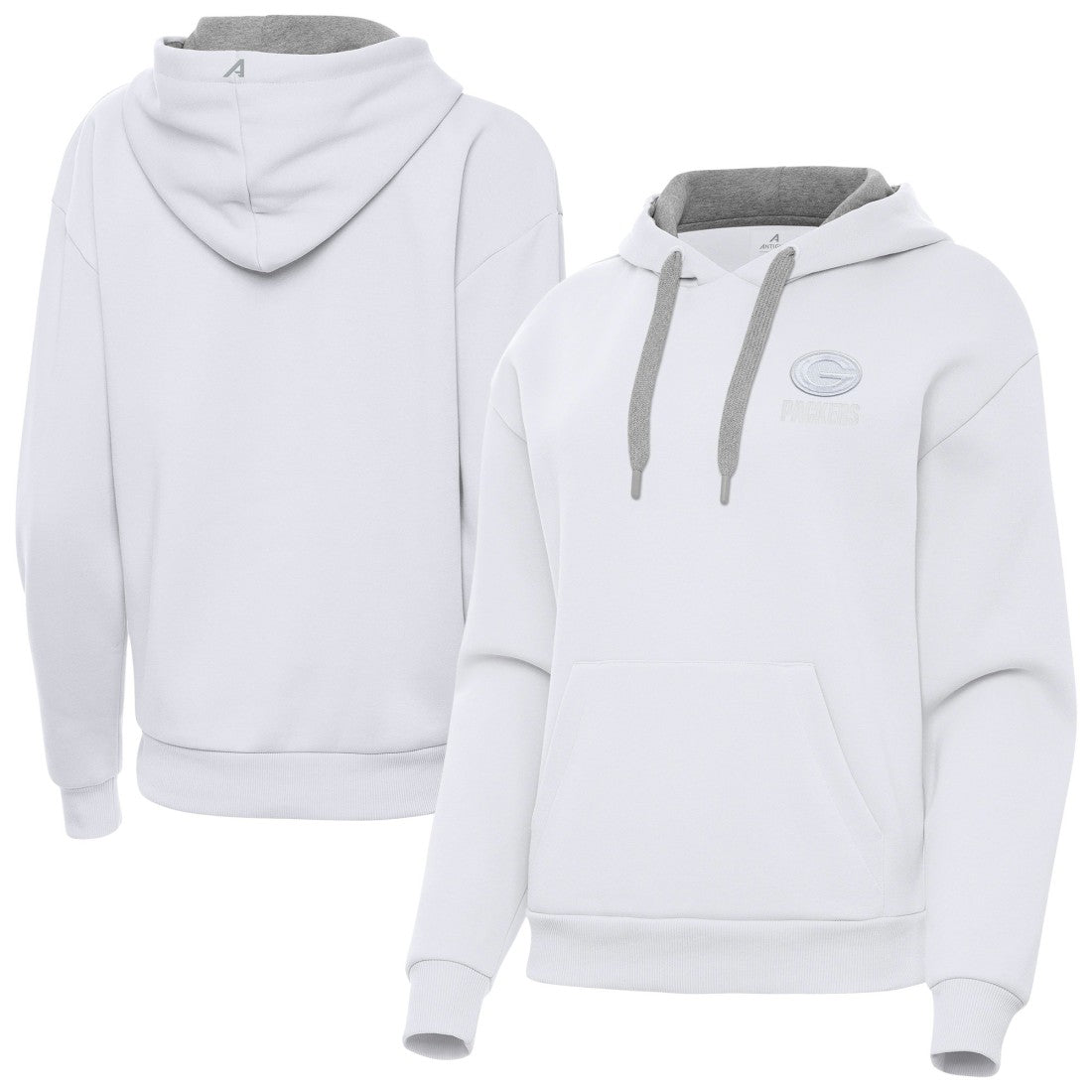 Green Bay Packers Antigua Women's Victory Pullover Hoodie White | NFL