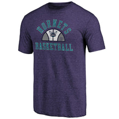 Charlotte Hornets Purple Half Classic Tri-Blend T-Shirt - NBA