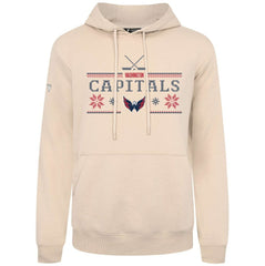 Washington Capitals Levelwear Podium Holiday Pullover Hoodie - Khaki - NHL