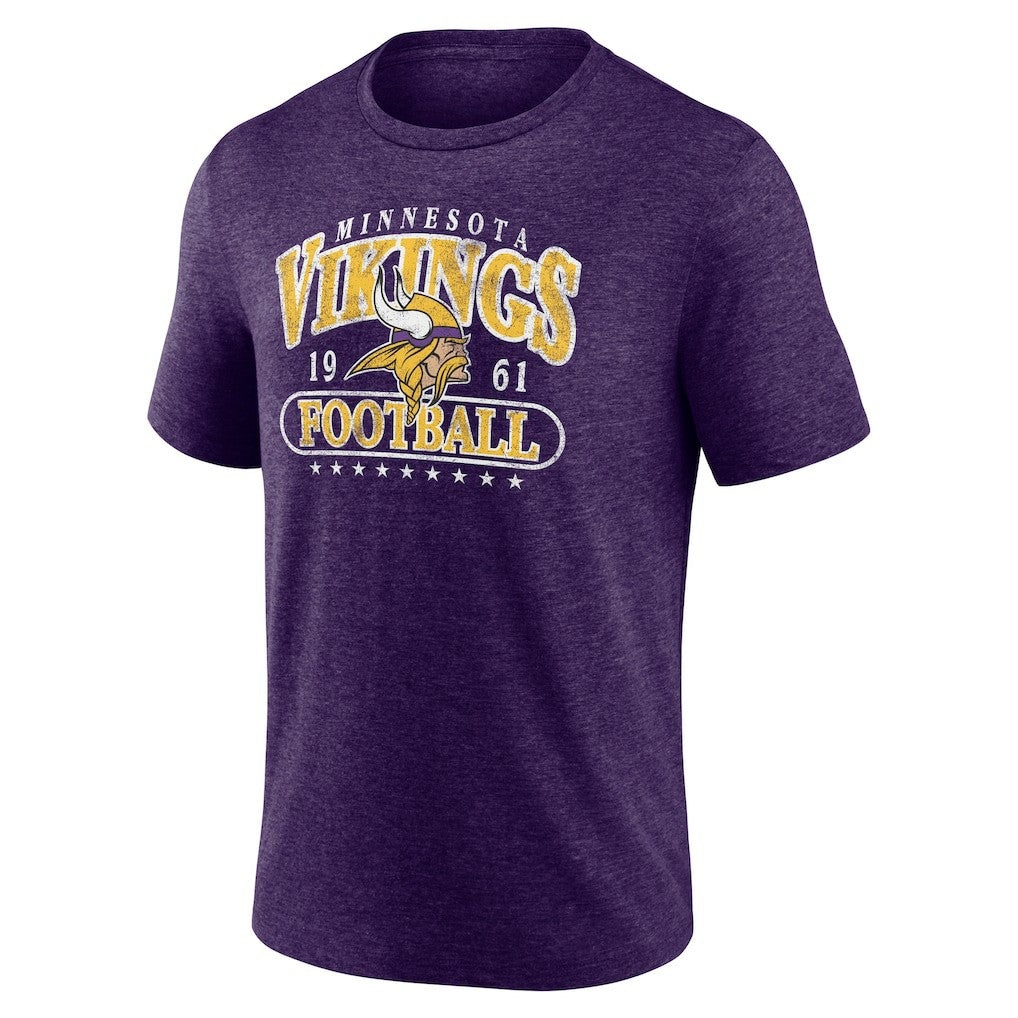 Minnesota Vikings Purple Retro Tri-Blend T-Shirt | NFL