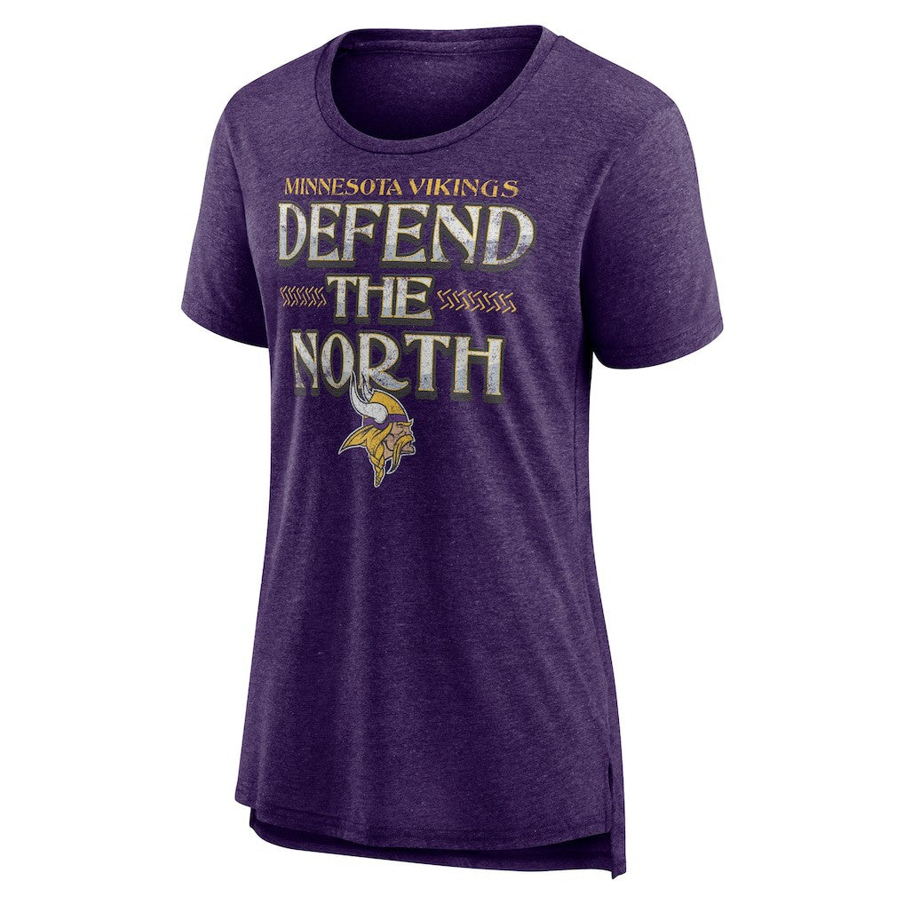 Minnesota Vikings Women's Hometown First Down Tri-Blend T-Shirt Purple | NFL
