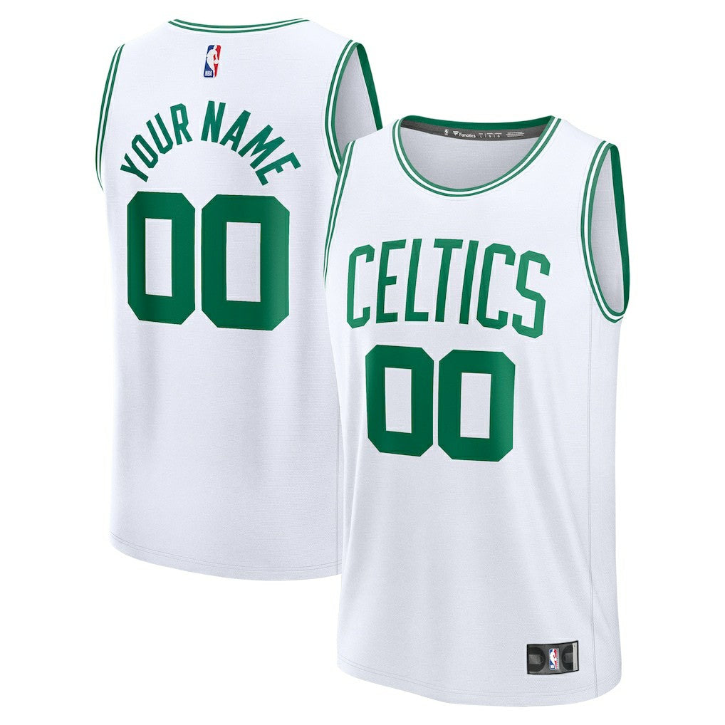 Boston Celtics Fast Break Custom Jersey Association Edition White - NBA