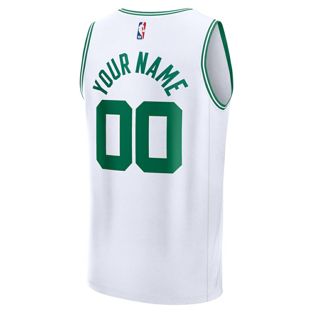 Boston Celtics Youth Fast Break Custom Replica Jersey White Association Edition - NBA
