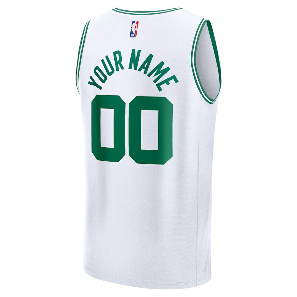 Boston Celtics Youth Fast Break Custom Replica Jersey White Association Edition - NBA