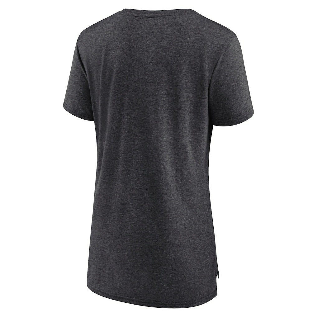 Las Vegas Raiders Women's Vintage Graphic Tri-Blend Scoop Neck T-Shirt Charcoal | Nike for Sale