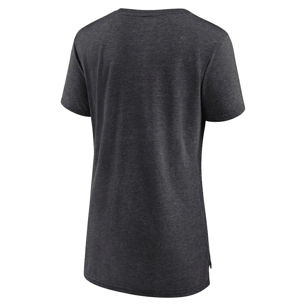 Las Vegas Raiders Women's Vintage Graphic Tri-Blend Scoop Neck T-Shirt Charcoal | Nike for Sale