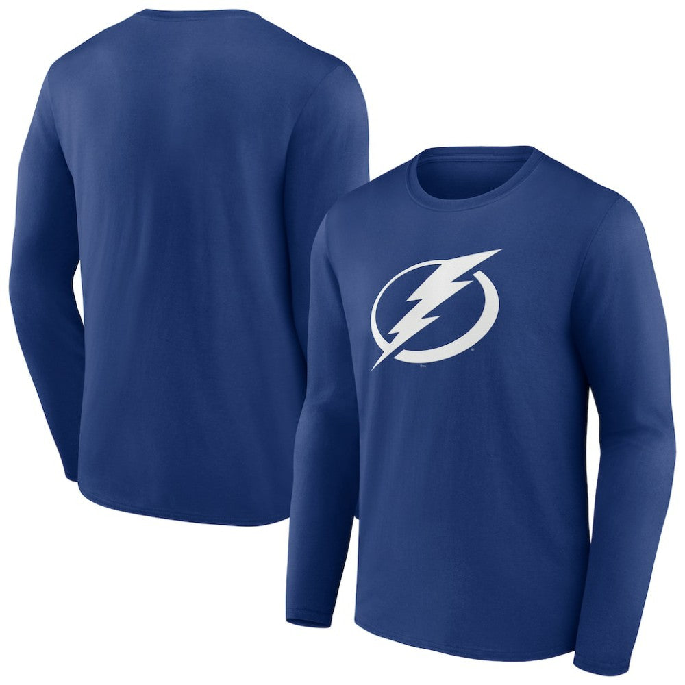 Tampa Bay Lightning Blue Primary Logo Long Sleeve T-Shirt - NHL