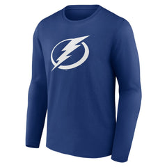 Tampa Bay Lightning Blue Primary Logo Long Sleeve T-Shirt - NHL
