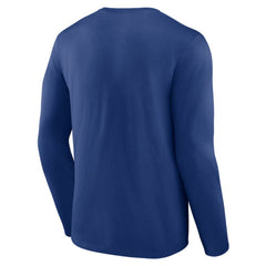 Tampa Bay Lightning Blue Team Lockup Long Sleeve T-Shirt - NHL