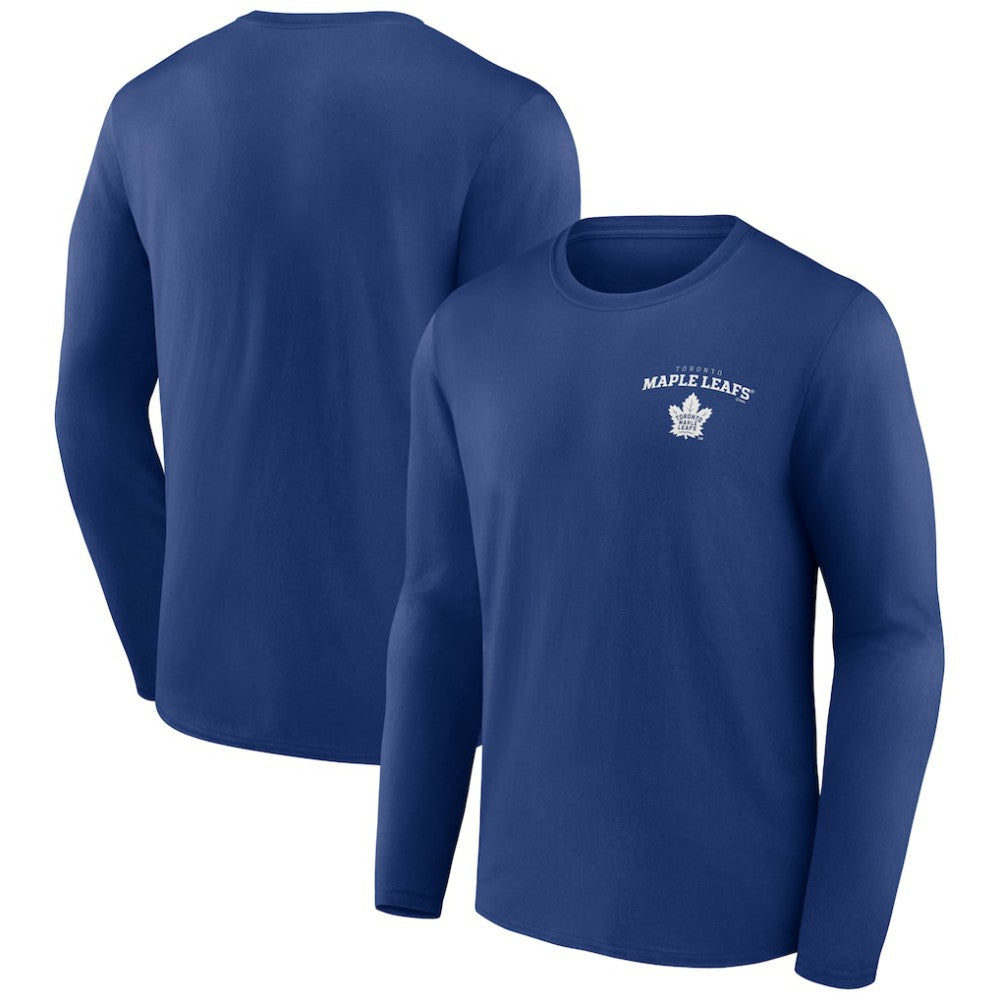 Toronto Maple Leafs Blue Team Lockup Long Sleeve T-Shirt - NHL